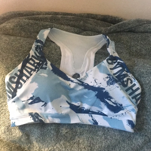 New Gymshark Blue Power Sports Bra - M